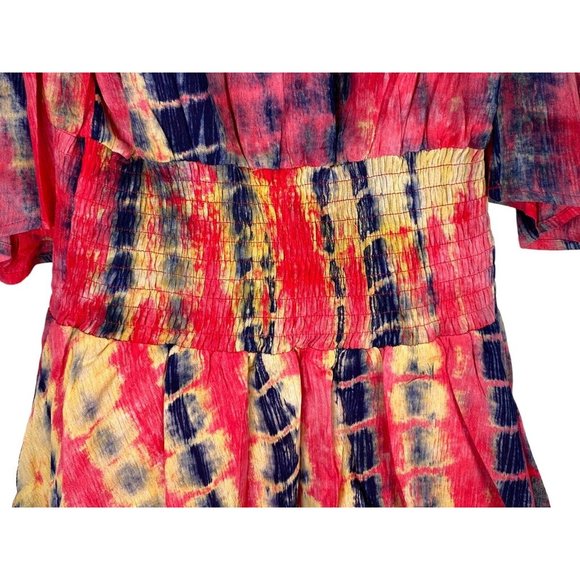 SHOP NEIGHBOR Floral Ruffle Dress Size Small NWT‎ Off The Shoulder Adjustable - Picture 4 of 9